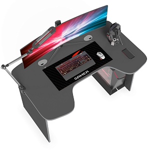 Игровой компьютерный стол SKILLL STG 1385.1, антрацит/металлик, 1360х850х750 мм
